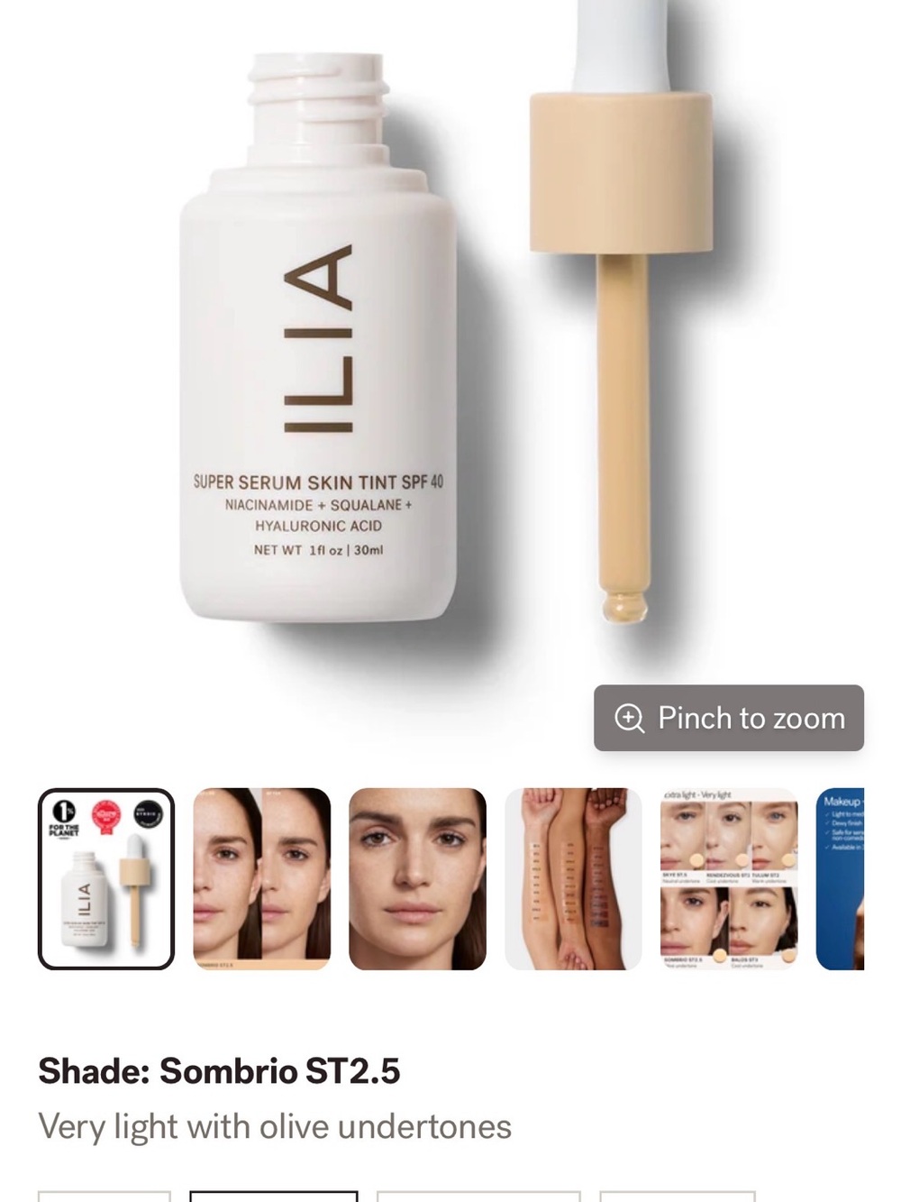 ILIA Super Serum Skin Tint SPF 40 — ST2.5